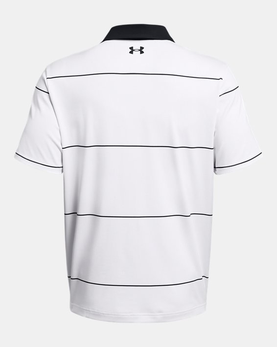 เสื้อโปโล UA Playoff 3.0 Stripe สำหรับผู้ชาย in White image number 3